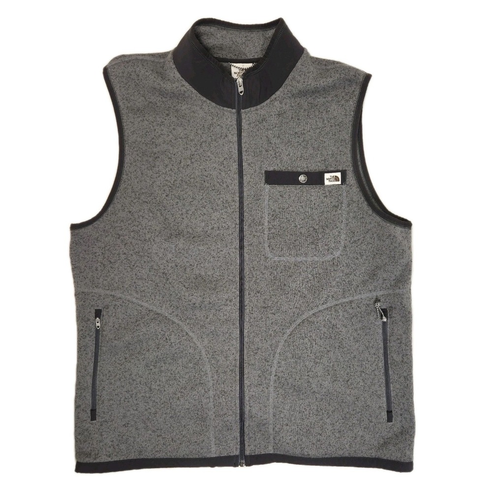 The North Face Gordon Lyons Fleece Vest Mens XL Gray Full Zip Gorpcore Outdoors